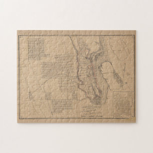 Vintage Map of St Augustine FL (1888) Jigsaw Puzzle