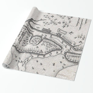 Vintage Map of St. Augustine Florida (1737) Wrapping Paper
