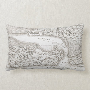 Vintage Map of St. Augustine Florida (1763) Lumbar Pillow