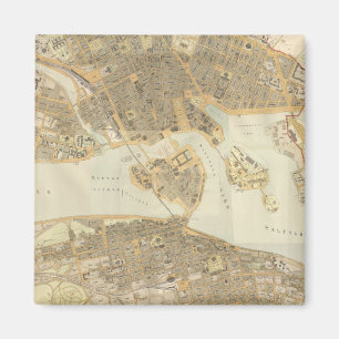 Vintage Map of Stockholm (1899) Magnet