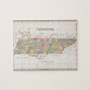 Vintage Map of Tennessee (1827) Jigsaw Puzzle