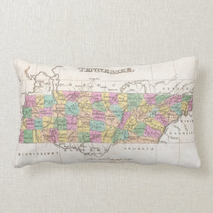 Vintage Map of Tennessee (1827) Lumbar Pillow