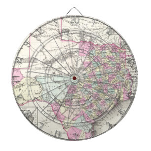 Vintage Map of Texas (1855) Dartboard