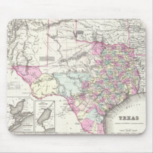 Vintage Map of Texas (1855) Mouse Pad