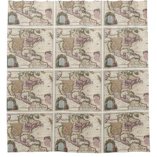 Vintage Map of The Americas (1698) (Front)