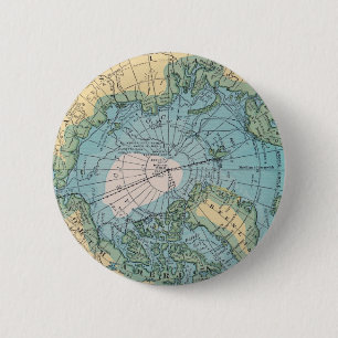 Vintage Map of the Arctic 2 Inch Round Button