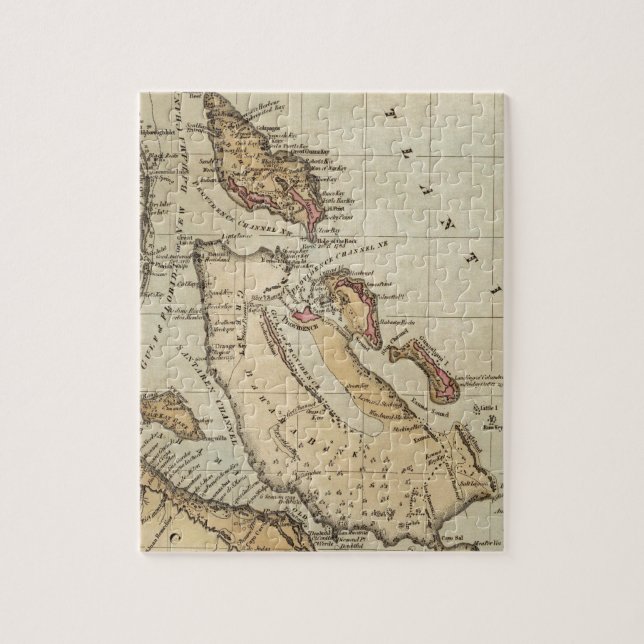 Vintage Map of The Bahamas (1823) Jigsaw Puzzle (Vertical)