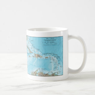 Vintage Map of the Caribbean - U.S. Coffee Mug