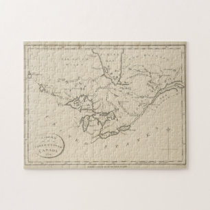 Vintage Map of The Great Lakes (1794) Jigsaw Puzzle