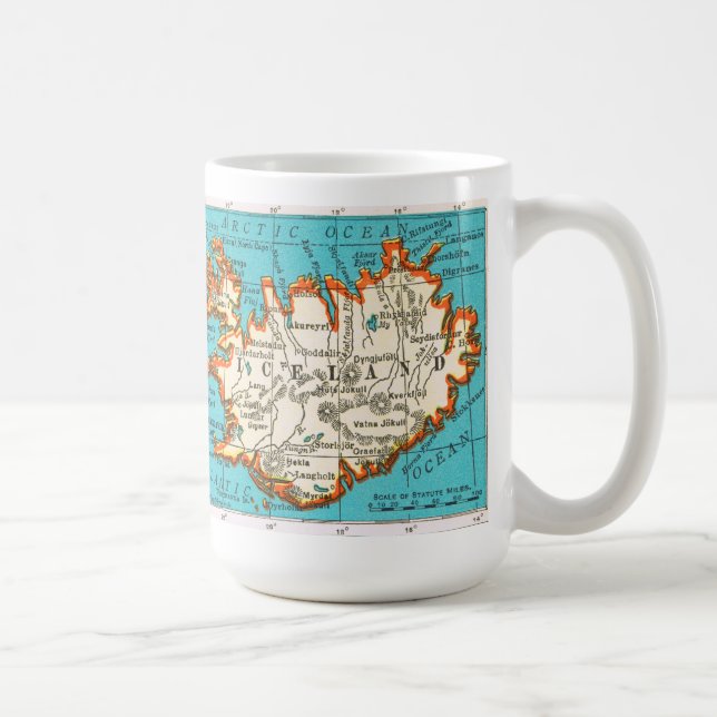 Vintage Map of the ICELAND Mug (Right)