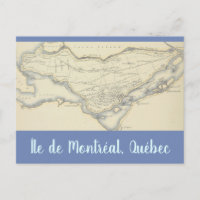 Vintage Map of the Island of Montreal, Quebec