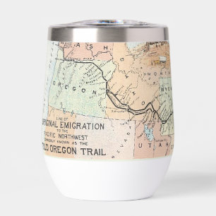 Vintage Map of the Oregon Trail