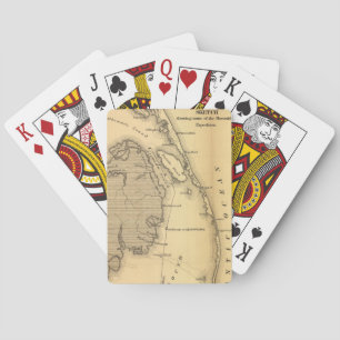 Vintage Map of The Outer Banks (1862) Playing Cards
