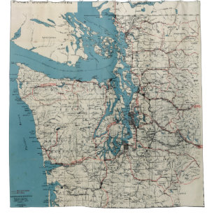 Vintage Map of The Puget Sound (1919)