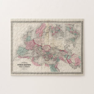 Vintage Map of The Roman Empire (1862) Jigsaw Puzzle