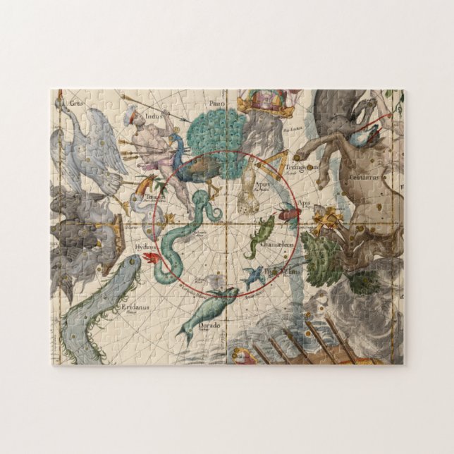 Vintage Map of the South Pole Jigsaw Puzzle (Horizontal)