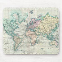 Vintage Map of The World (1801)