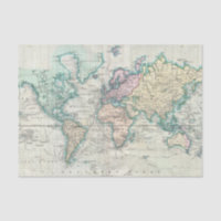 Vintage Map of The World (1801)