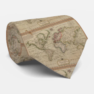 Vintage Map of The World (1814) Tie