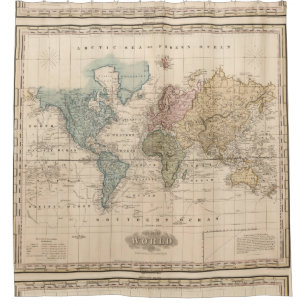 Vintage Map of The World (1823) 2
