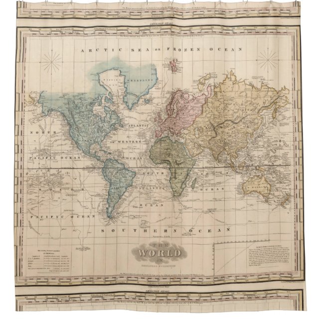 Vintage Map of The World (1823) 2 (Front)