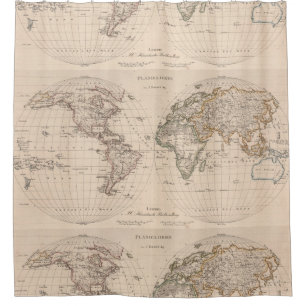 Vintage Map of The World (1827) 2