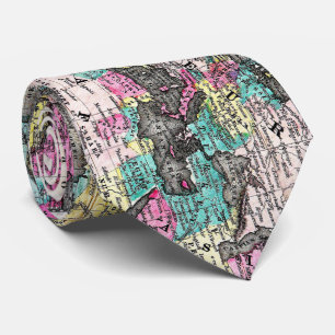 Vintage Map of The World (1852) - Stylized Tie