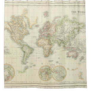Vintage Map of The World (1872)