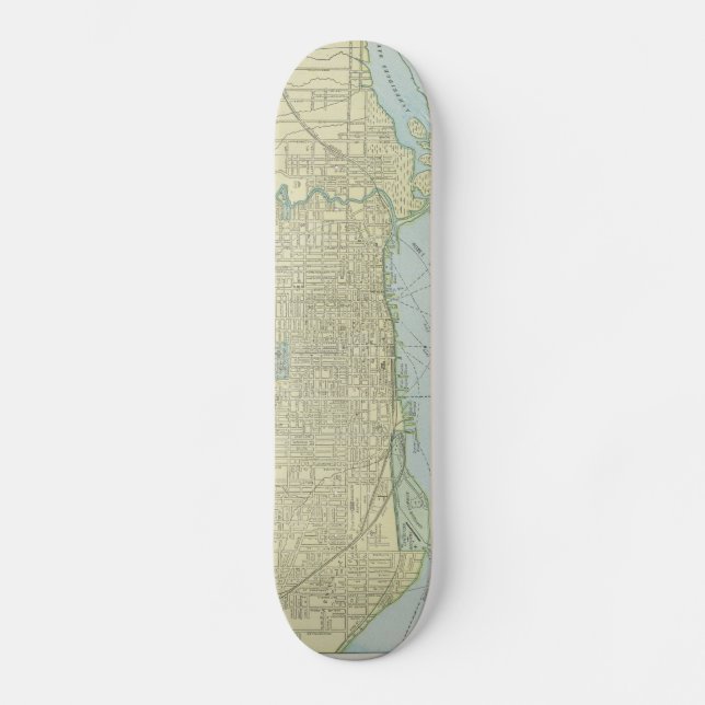 Vintage Map of Toronto (1901) Skateboard (Front)
