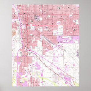 Vintage Map of Tucson Arizona (1957) Poster