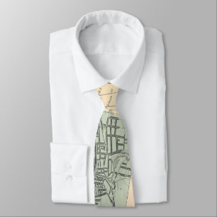 Vintage Map of Yonkers New York (1867) Tie