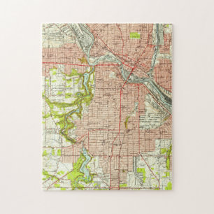 Vintage Map of Youngstown Ohio (1951) Jigsaw Puzzle