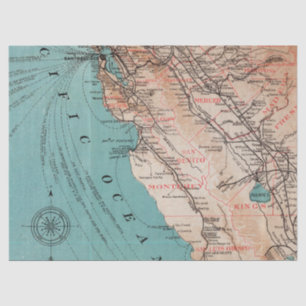 Vintage Map Series Design  6 Tissue Paper