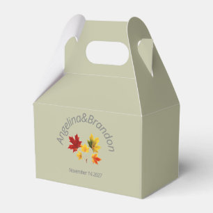 Vintage Maple Leaves Favor Box