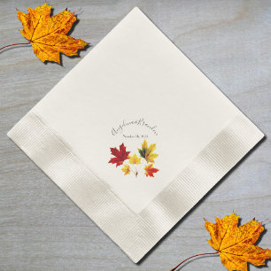Vintage Maple leaves  -wedding  Napkin