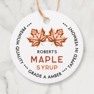 Vintage maple syrup label