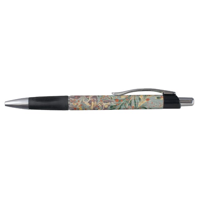 Vintage Marbleized Blue Melon Green Pen (Top)
