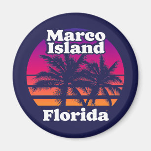 Vintage Marco Island Beach Florida Magnet