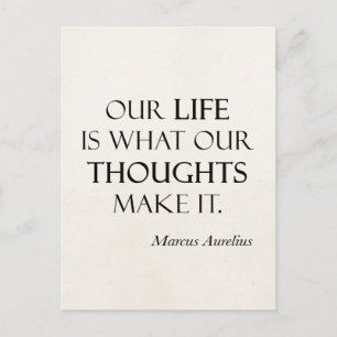 Vintage Marcus Aurelius Life Thoughts Make Quote Postcard