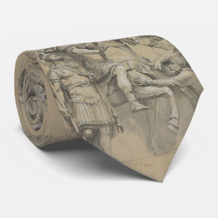 Vintage Marcus Aurelius on Horseback Illustration Tie