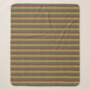 Vintage Mardi Gras striped Sherpa Blanket