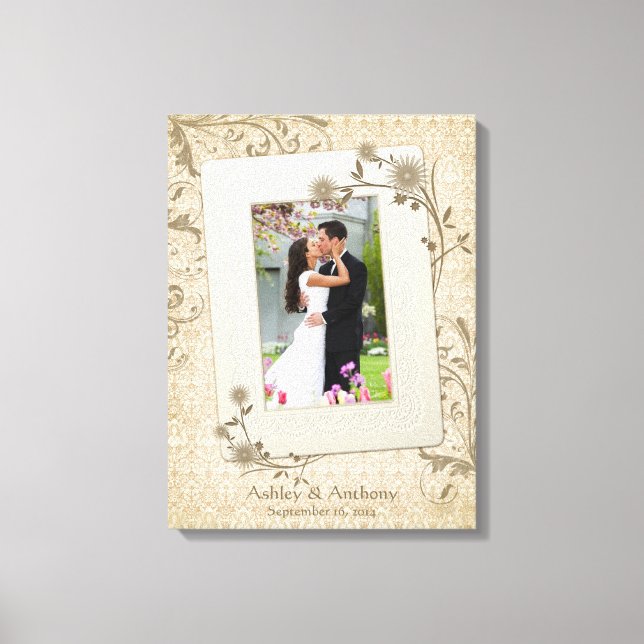 Vintage mariage Modèle photo toile photo (Recto)