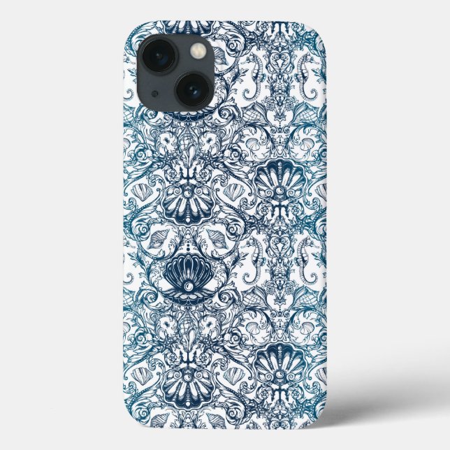 Vintage Marine Pattern Case-Mate iPhone Case (Back)