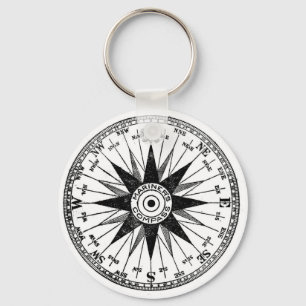 Vintage Mariner's Compass keychain