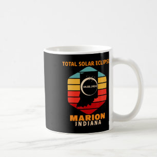 Vintage Marion Indiana Total Solar Eclipse 2024  Coffee Mug
