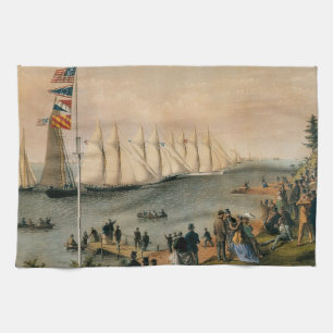Vintage Maritime, New York Yacht Club Regatta Kitchen Towel