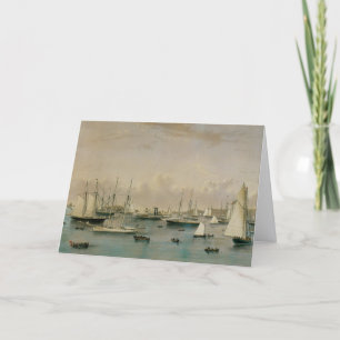 Vintage Maritime, Yacht Squadron at Newport Harbou Card