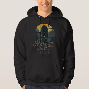 Vintage Marmot Basin Hiking Skiing Vacation Hoodie