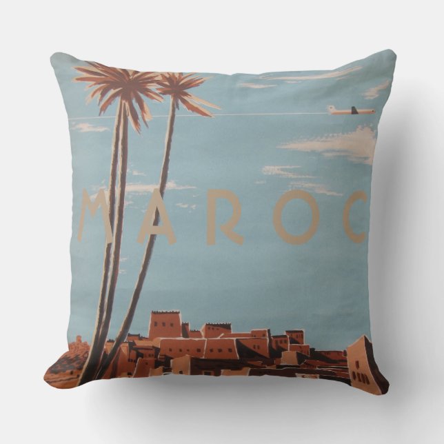 Vintage Maroc Throw Pillow (Front)