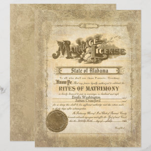 Vintage Marriage Certificate